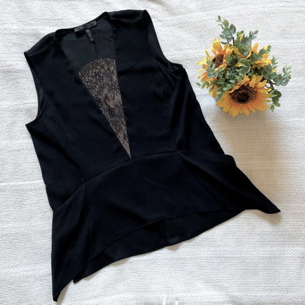 BCBG MAXAZRIA BLACK‎ BLOUSE | SZ M